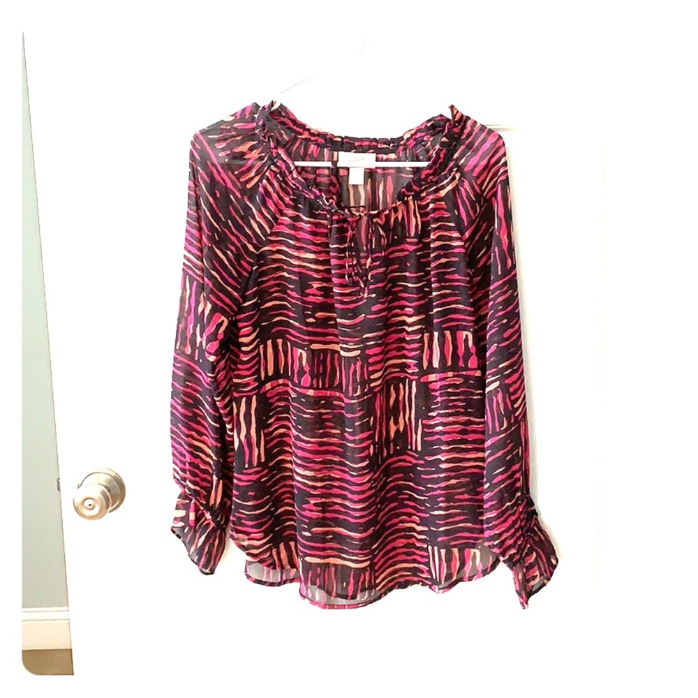 Ann Taylor LOFT - Long Sleeve Blouse  - Small